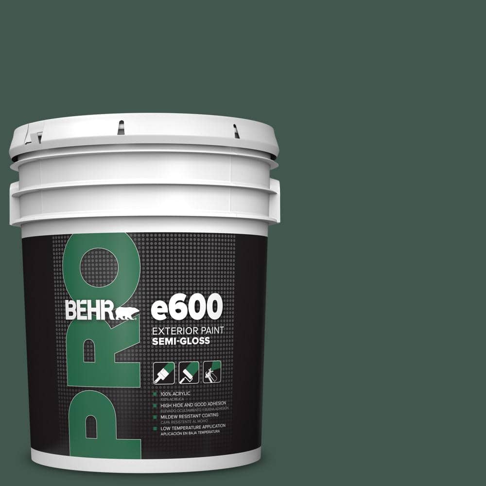 BEHR PRO 5 gal. #BXC-33 Jolly Green Semi-Gloss Exterior Paint