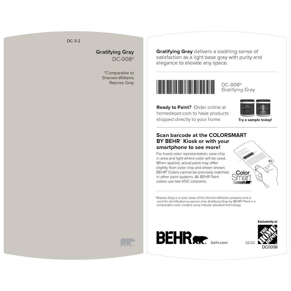 BEHR PRO 5 gal. Designer Collection #DC-008 Gratifying Gray Dead Flat Interior Paint (3)