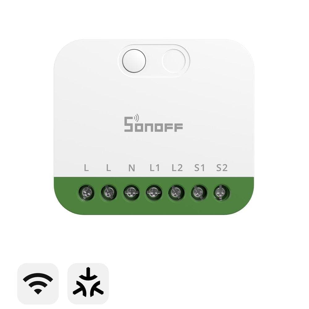 SONOFF MINI Duo Matter Over WiFi 2 Channel WiFi Smart Switch,16A Total Load Compact for Standard Boxes