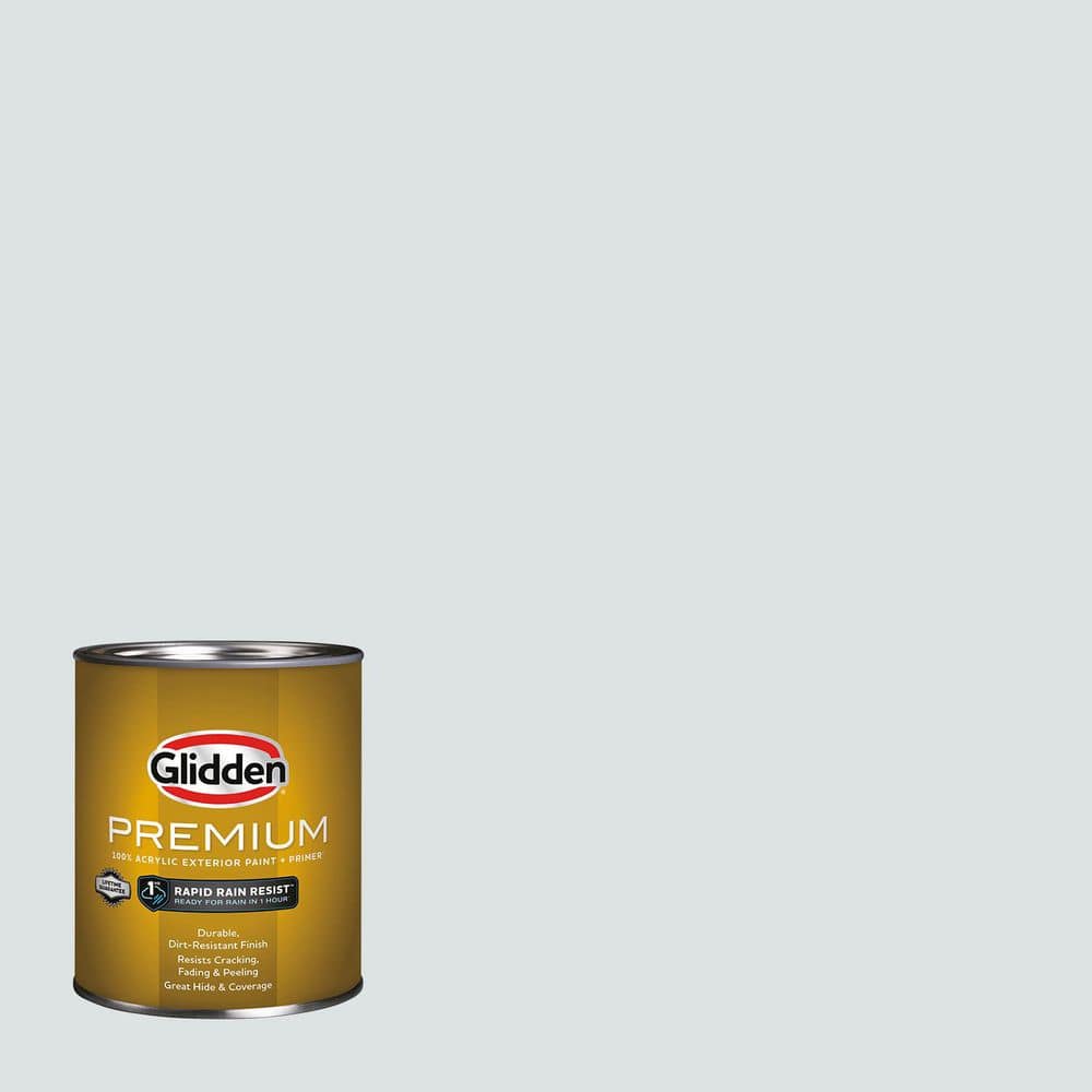 Glidden Premium 1 qt. PPG1012-2 Inverness Gray Flat Exterior Latex Paint