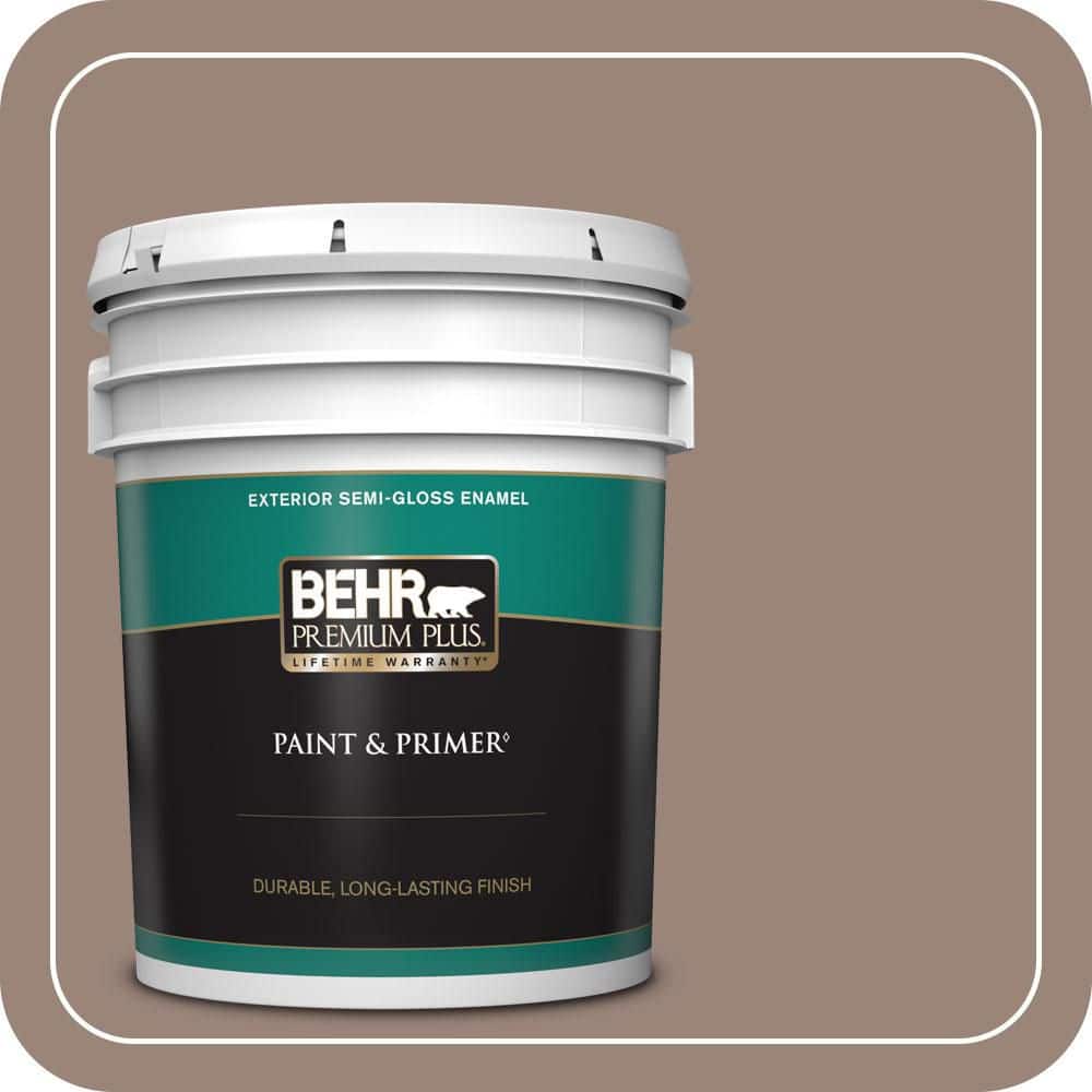 BEHR PREMIUM PLUS 5 gal. #PMD-52 Flower Wood Semi-Gloss Enamel Exterior Paint & Primer