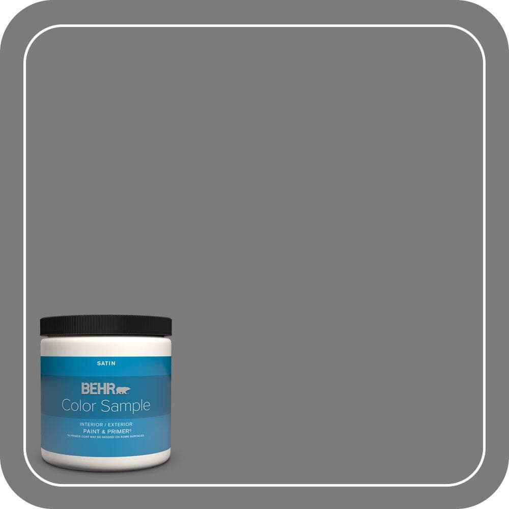 BEHR PREMIUM PLUS #BXC-58 Stormy Gray Enamel Interior/ & Primer Color Sample (1)