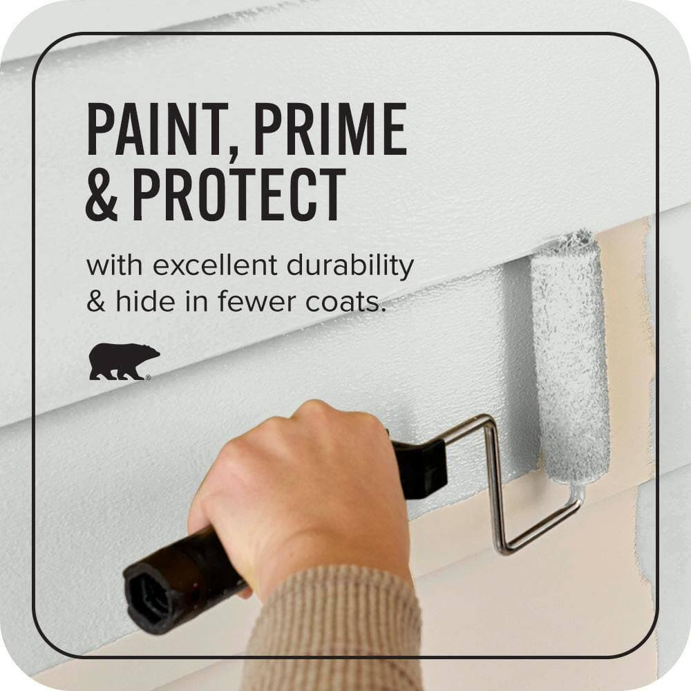 BEHR ULTRA 1 qt. #N460-1 Evening White Satin Enamel Exterior Paint & Primer (3)
