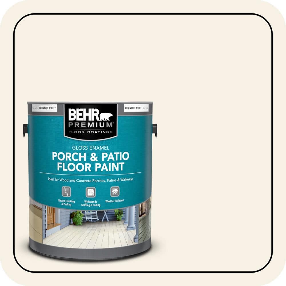 BEHR PREMIUM 1 gal. #ECC-16-2 Bright Moon Gloss Enamel Interior/Exterior Porch and Patio Floor Paint