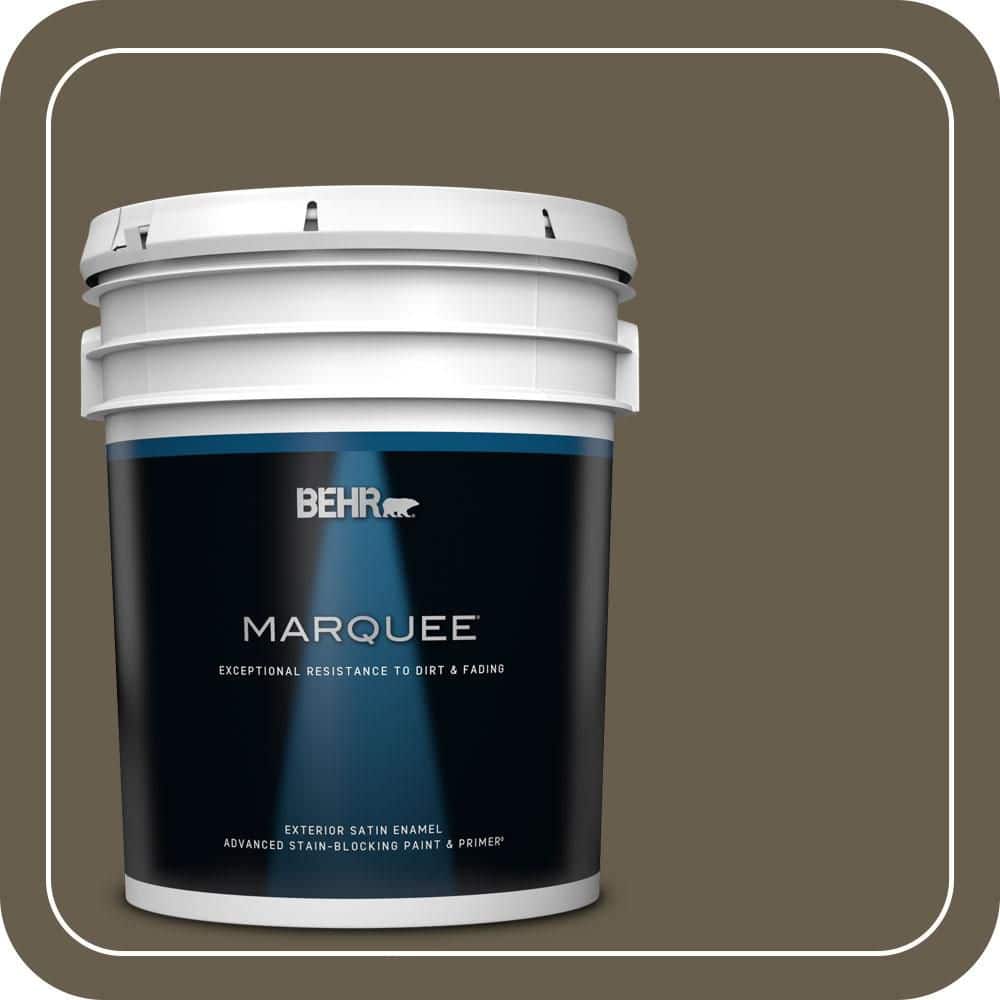 BEHR MARQUEE 5 gal. #N320-7 Primitive Satin Enamel Exterior Paint & Primer