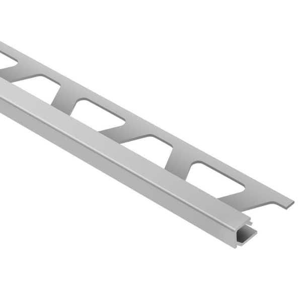 Schluter Quadec Satin Anodized Aluminum . 5 in. x 98.5 in. Metal Square Edge Tile Edging Trim