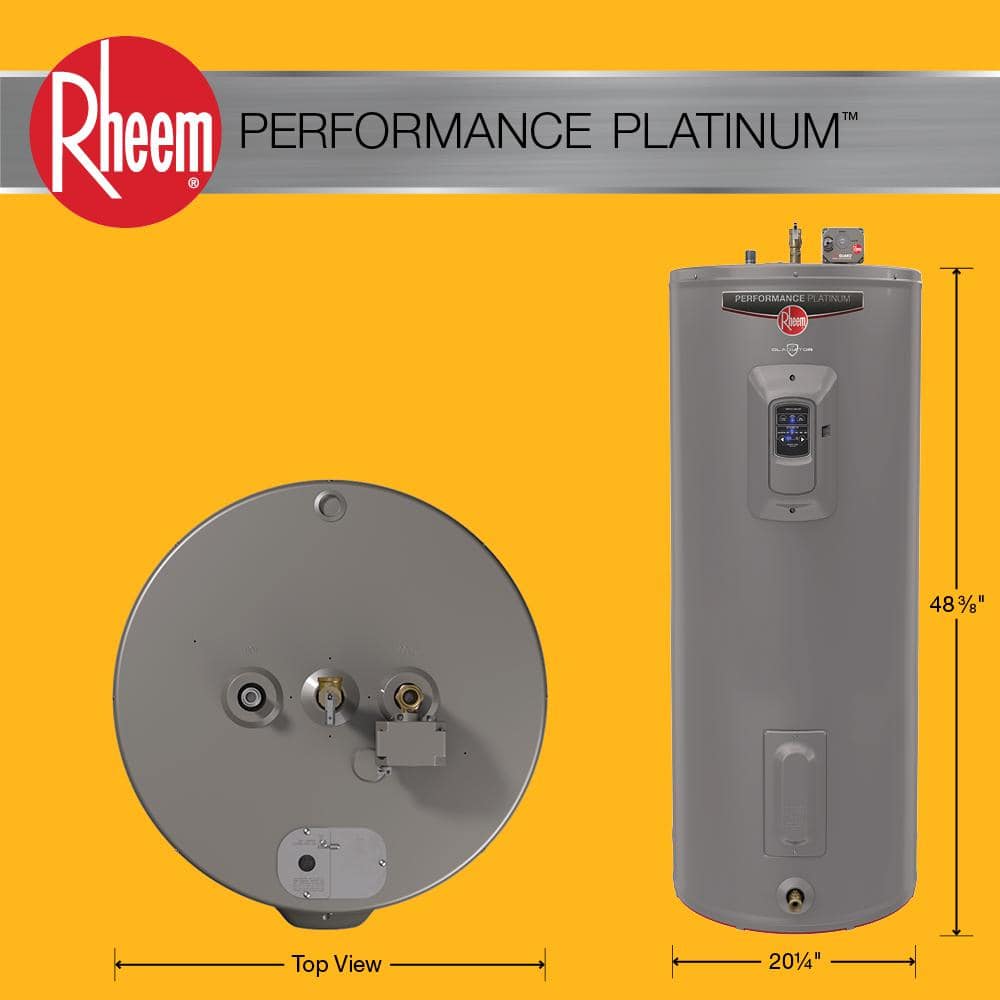 Rheem Gladiator Medium 12-Year 4500-Watt Double Element Smart Electric Water Heater w/ Leak Detection and Auto Shutoff (3)