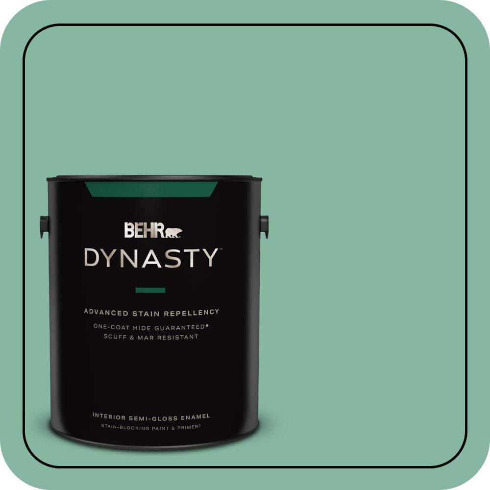 BEHR DYNASTY 1 gal. #480D-4 Indian Ocean Semi-Gloss Enamel Interior Stain-Blocking Paint & Primer