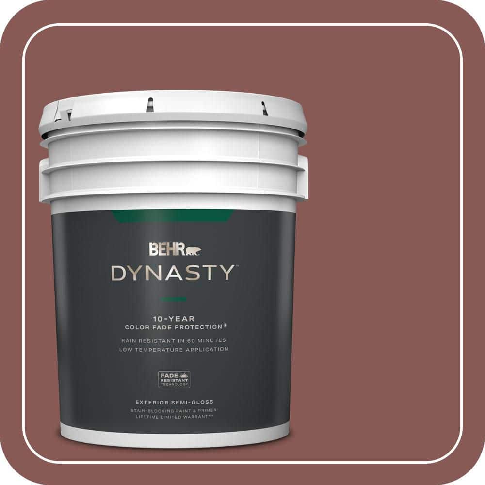 BEHR DYNASTY 5 gal. #PPU1-09 Red Willow Semi-Gloss Exterior Stain-Blocking Paint & Primer