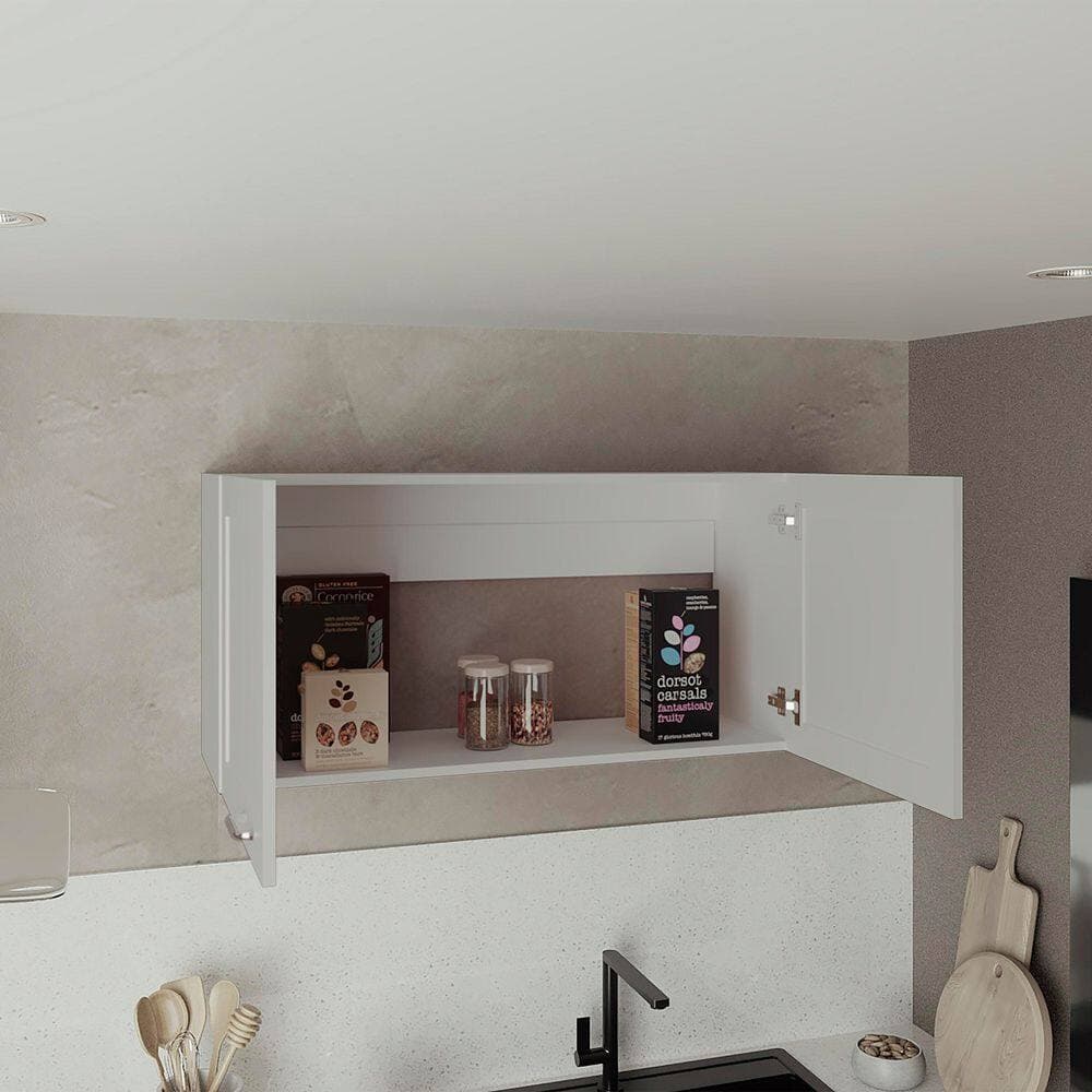 Tahanbath 39.40 in. W x 12 in. D x 19.30 in. H Bathroom Storage Wall Cabinet in White with 2 Doors and Shelves (2)