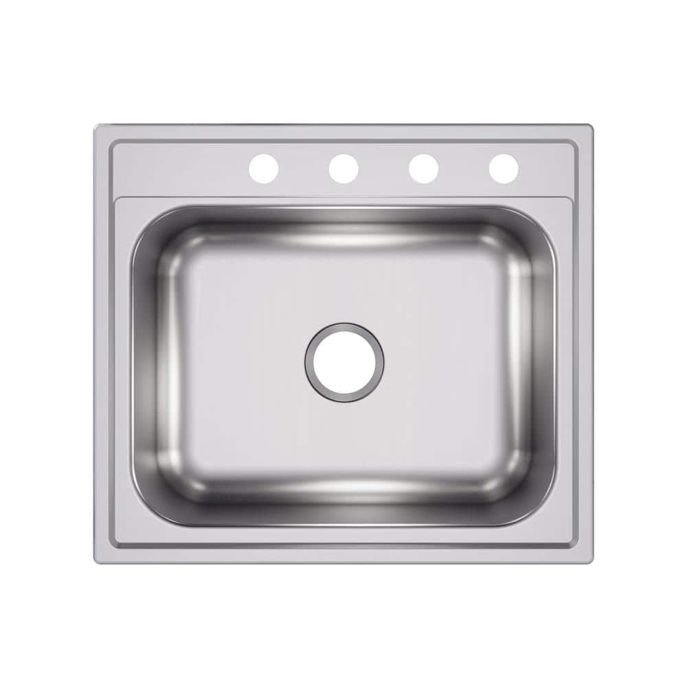 Elkay Pergola 25 in. Drop-in Single Bowl 20-Gauge Stainless Steel Kitchen Sink Only