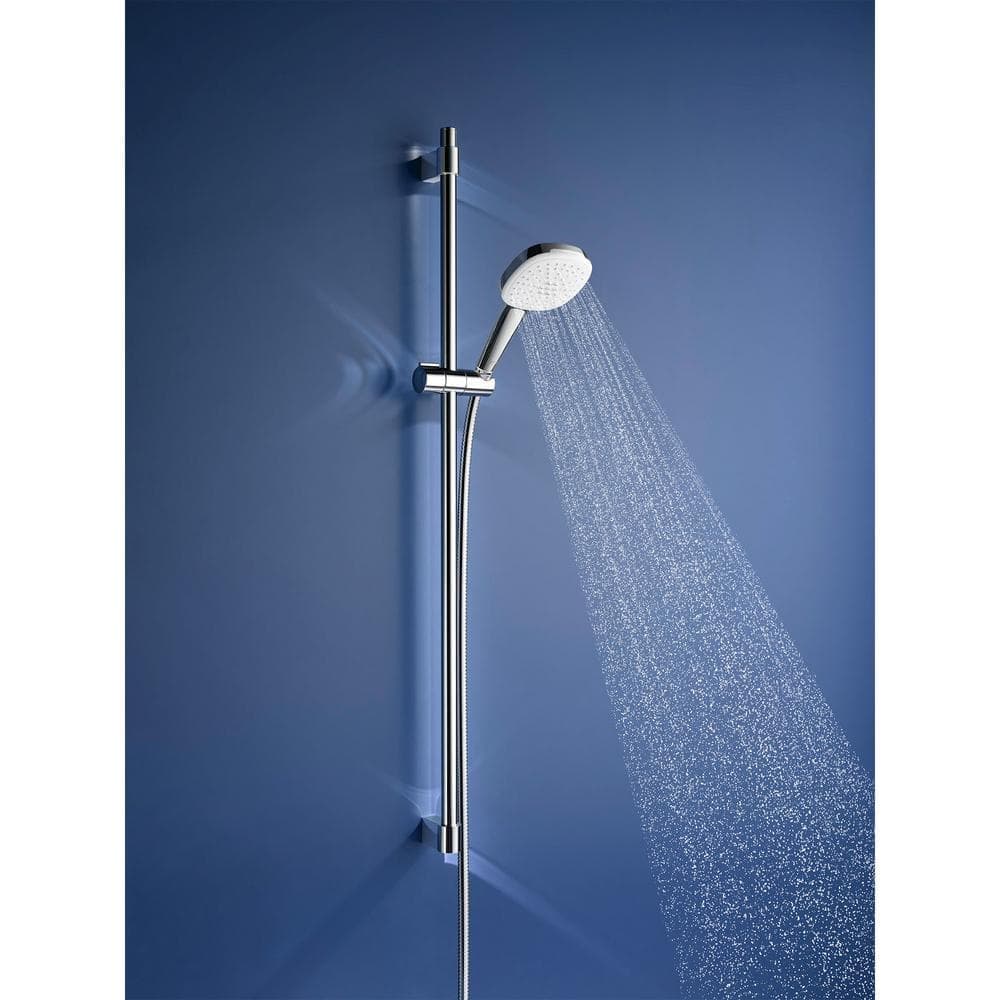 GROHE Tempesta Square 110 24 in. Shower Rail Set 2-Spray 1.5 GPM in StarLight Chrome (2)