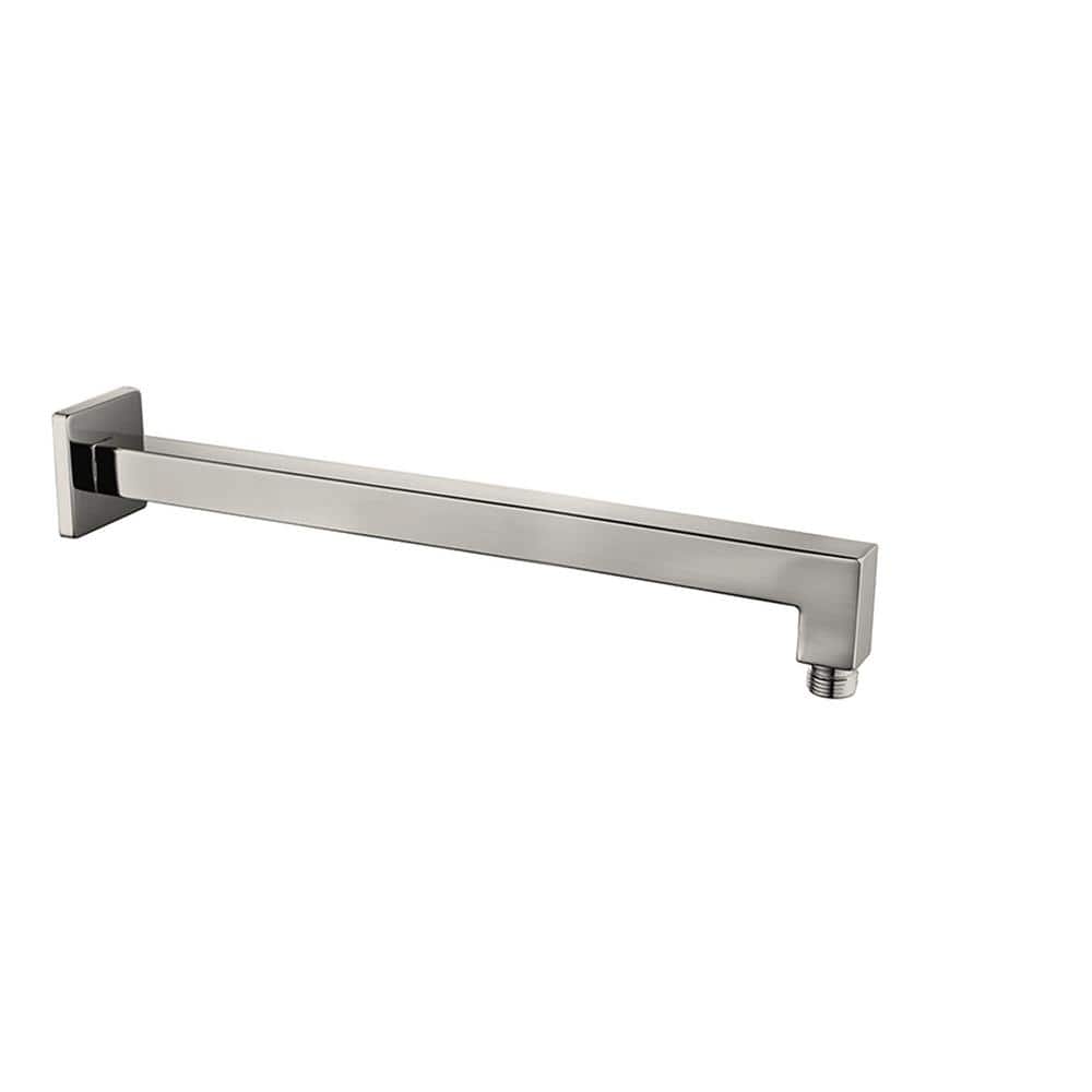 Satico 15 in. Stainless Steel Wall Mount Square Shower Arm, Brushed Nickel (1)