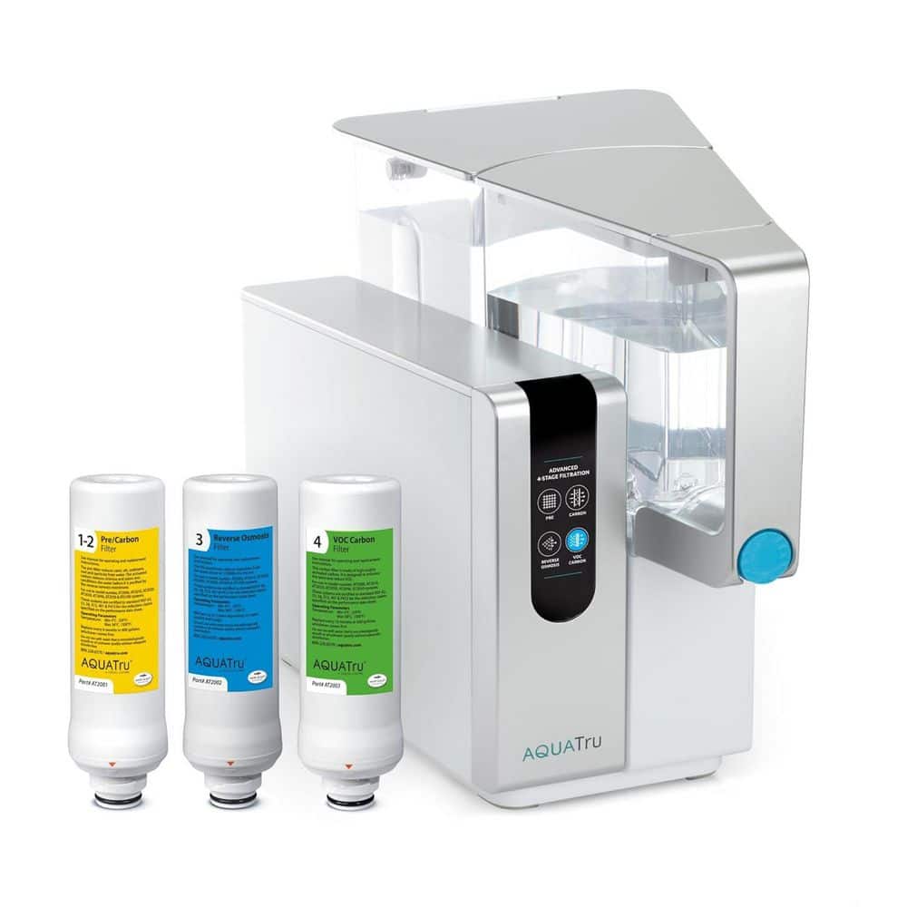 AQUA TRU AquaTru Reverse Osmosis Counter Top Water Filtration System with BPA Free Clean Water Tank