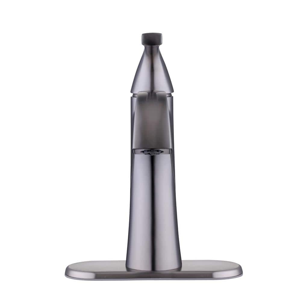 Glacier Bay Atterbury Single Hole Single-Handle High-Arc Bathroom Faucet in Brushed Nickel (3)