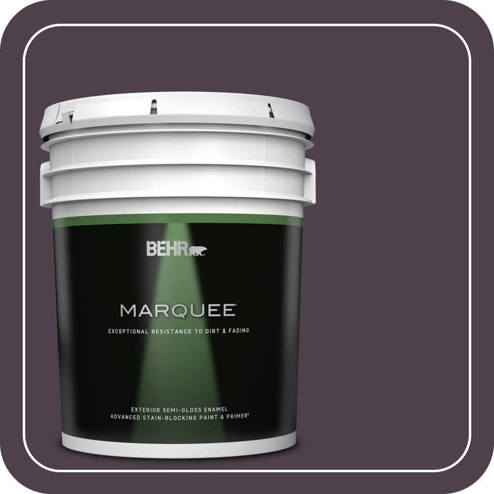 BEHR MARQUEE 5 gal. #T13-10 Plum Orbit Semi-Gloss Enamel Exterior Paint & Primer