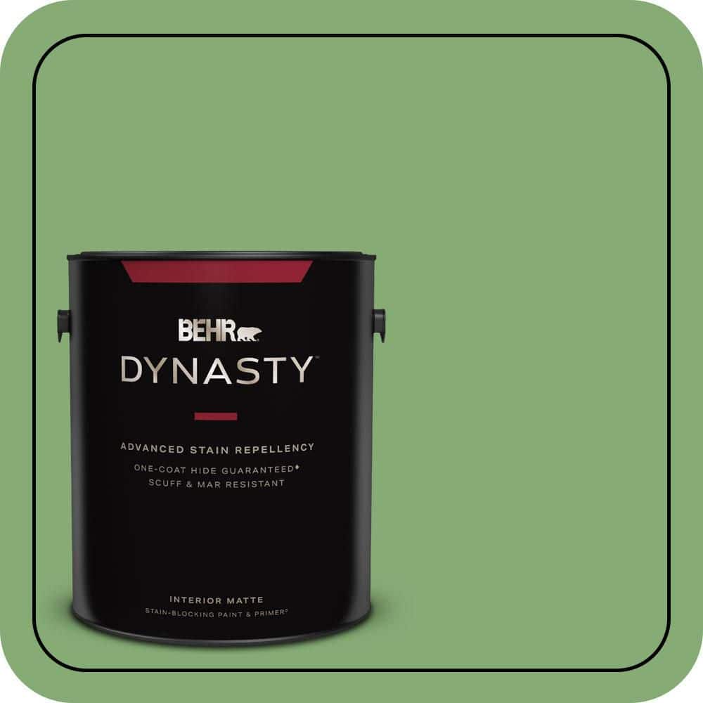 BEHR DYNASTY 1 gal. #440D-5 Pesto Matte Interior Stain-Blocking Paint & Primer