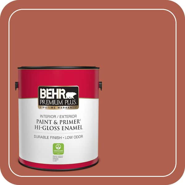 BEHR PREMIUM PLUS #BIC-46 Clay Red Flat Low Odor & Primer (4)