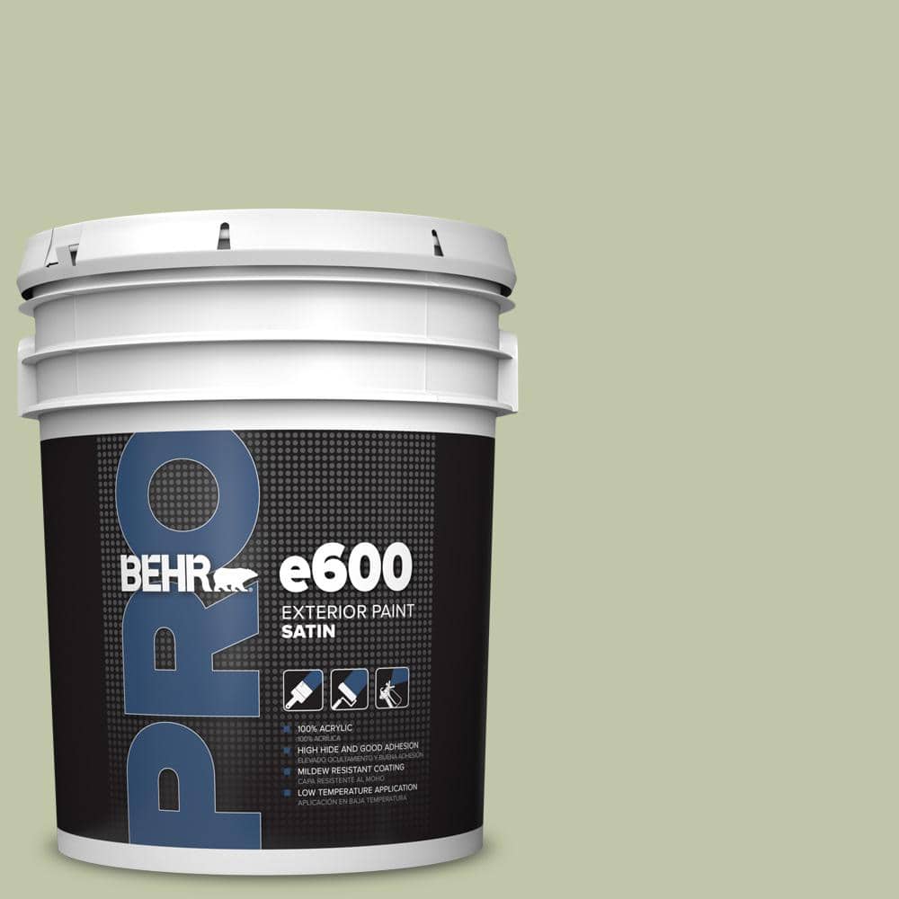 BEHR PRO 5 gal. #PPU10-08 Minted Lemon Satin Exterior Paint