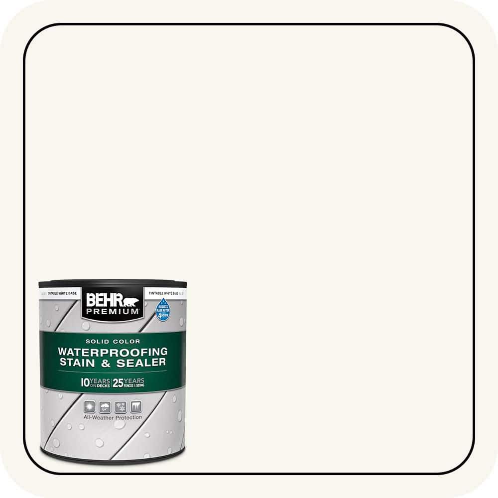 BEHR PREMIUM 1 qt. #SC-210 Ultra Pure White Solid Color Waterproofing Exterior Wood Stain and Sealer