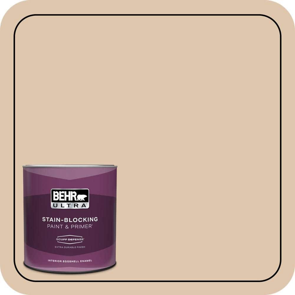BEHR ULTRA 1 qt. #N260-2 Almond Latte Extra Durable Eggshell Enamel Interior Paint & Primer