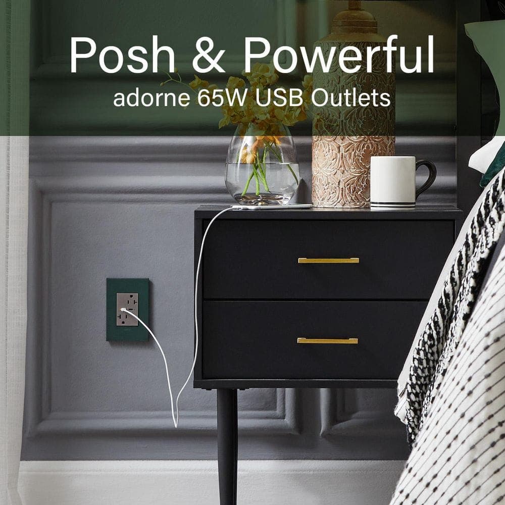 Legrand adorne 20A Tamper-Resistant Ultra-Fast Plus 65W Power Delivery USB Type-C/C Duplex Outlet (4)