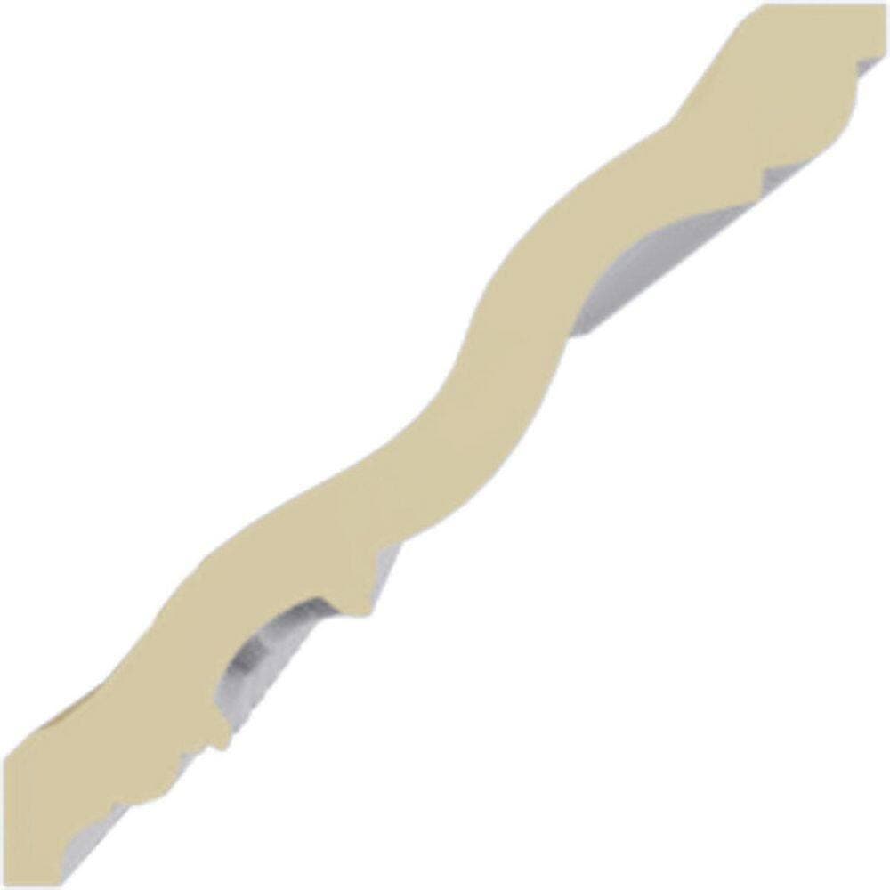 Ekena Millwork 4-3/8 in. x 4-3/8 in. x 94-1/2 in. Polyurethane Loera Crown Moulding (3)