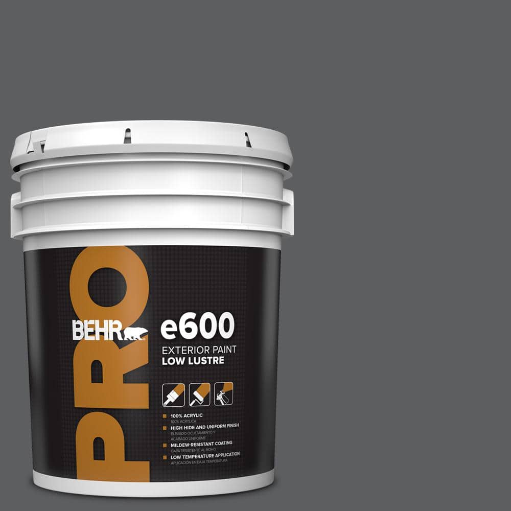 BEHR PRO 5 gal. #N500-6 Graphic Charcoal Low Luster Exterior Paint