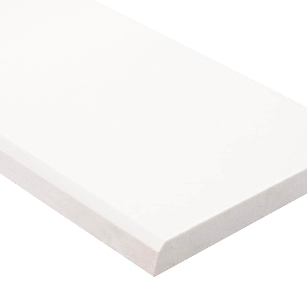 MSI Bright White 6 in. x 73 in. Polished Engineered Marble Double Beveled Threshold Tile (6.08 lin. ft. /Each) (2)
