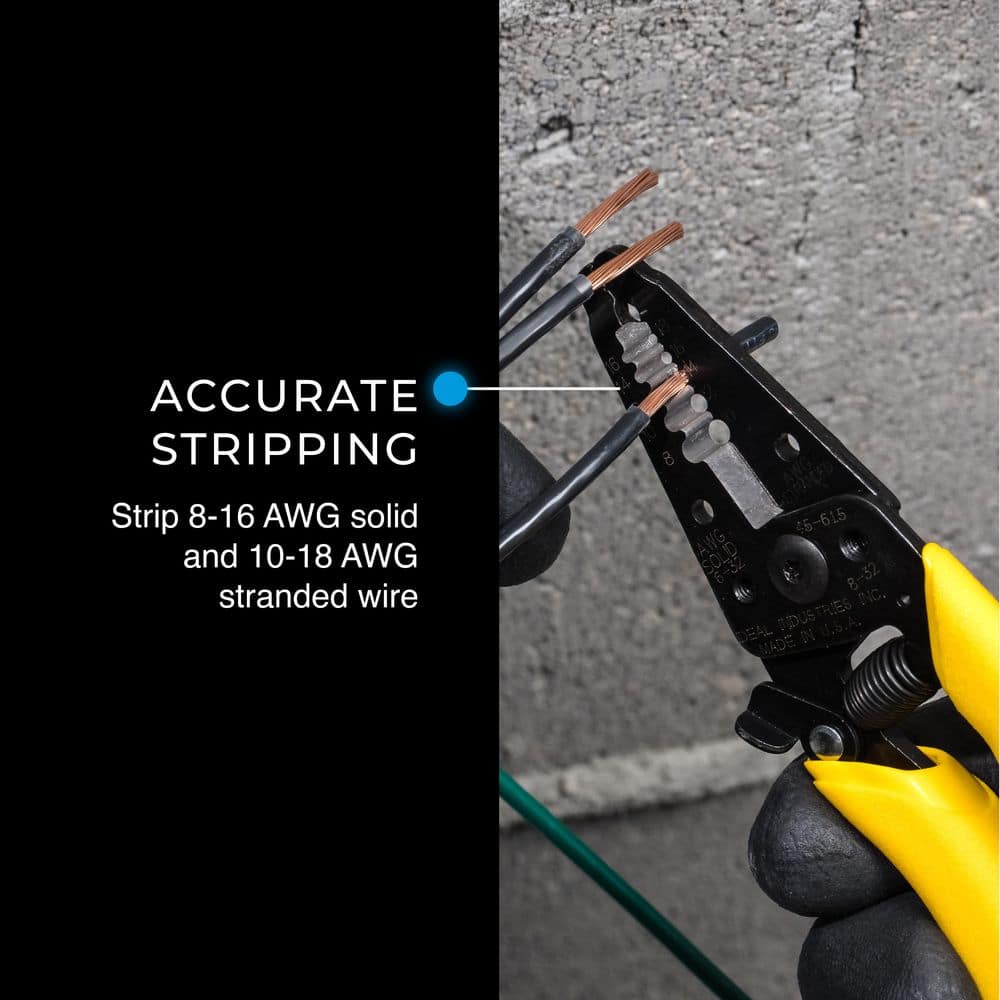 IDEAL Reflex Super T-Stripper Wire Strippers 8-16 AWG (3)