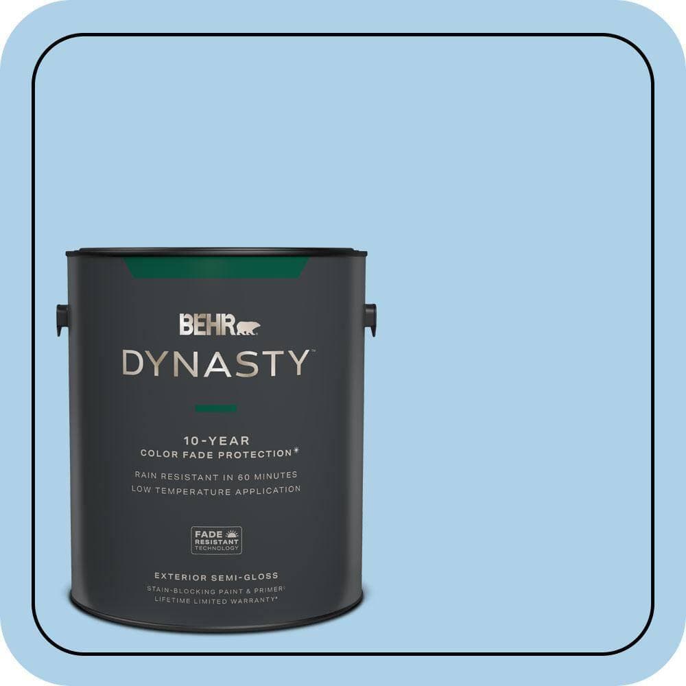 BEHR DYNASTY 1 gal. #560A-3 Utah Sky Semi-Gloss Exterior Stain-Blocking Paint & Primer