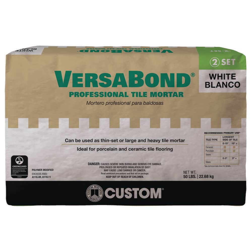 Custom Building Products VersaBond 50 lb. White Professional Polymer-Modified Thinset Mortar (2)