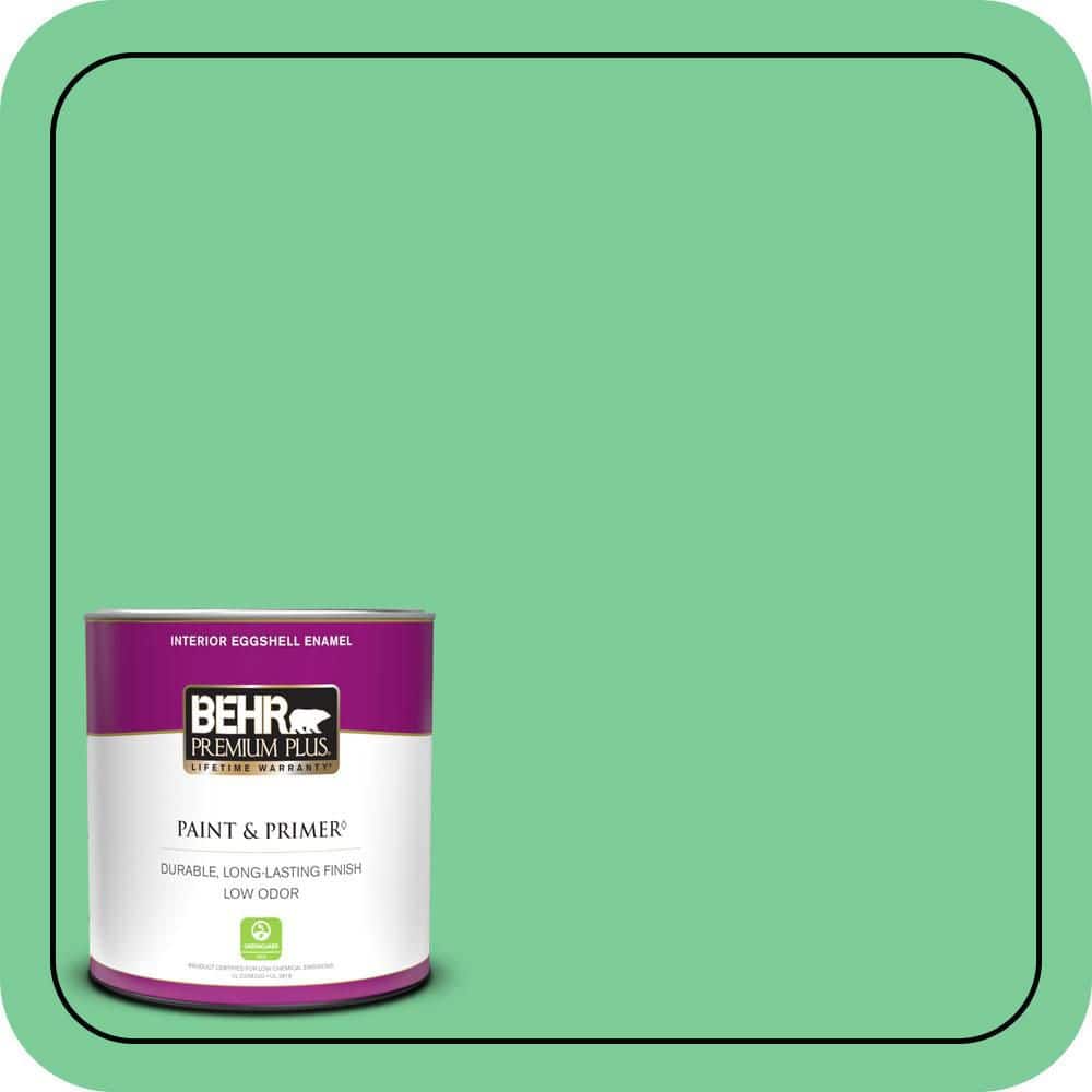 BEHR PREMIUM PLUS 1 qt. #460B-4 Garden Glow Eggshell Enamel Low Odor Interior Paint & Primer
