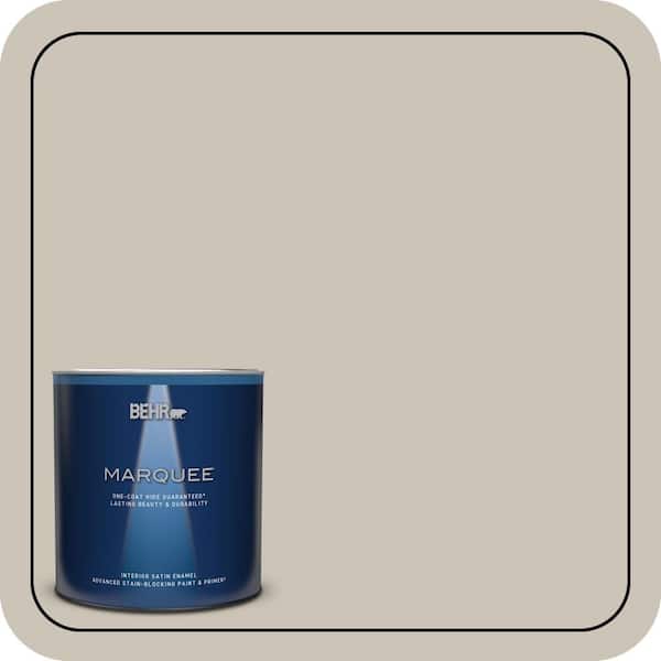 BEHR MARQUEE 1 qt. Designer Collection #DC-009 Vintage Pewter Satin Enamel Interior Paint & Primer (2)