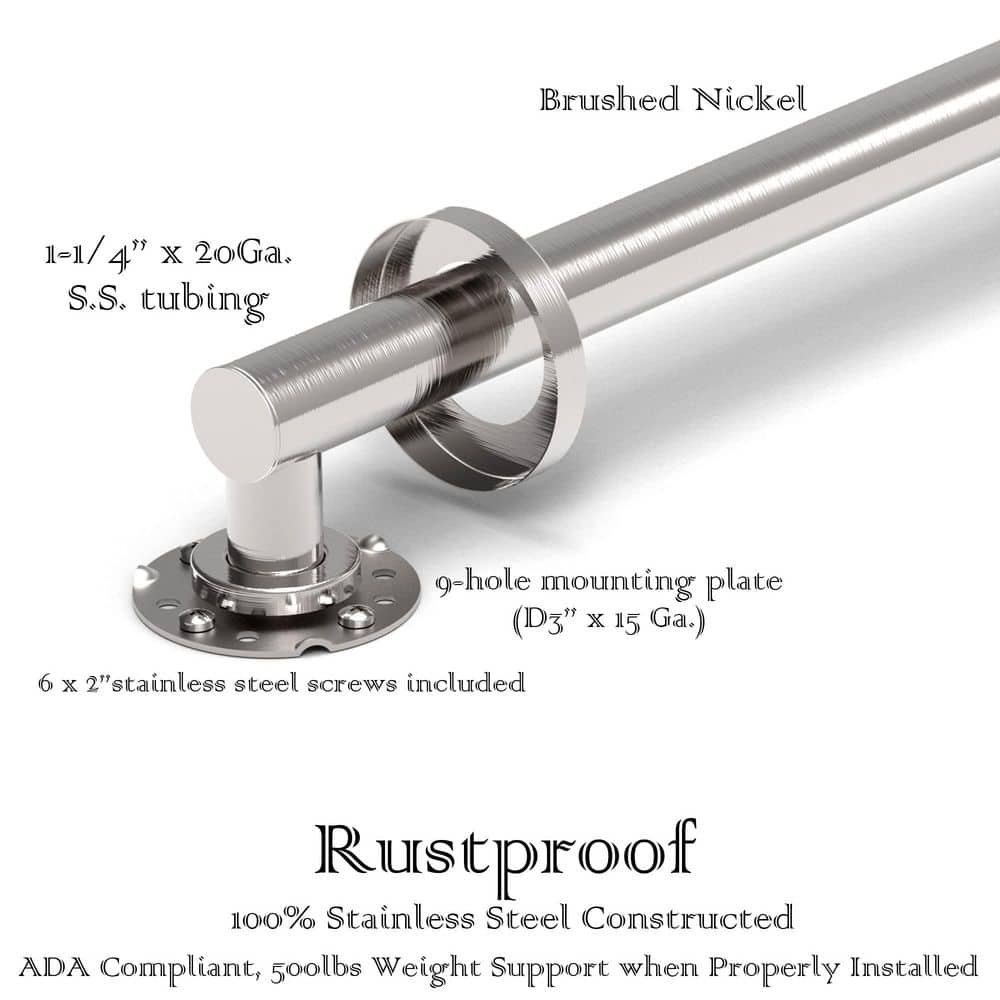 NVNOO 9 in. x 3 in. Stainless Steel Safety Grab Bar for Bath, Shower and Toilet (1-Pack) (3)