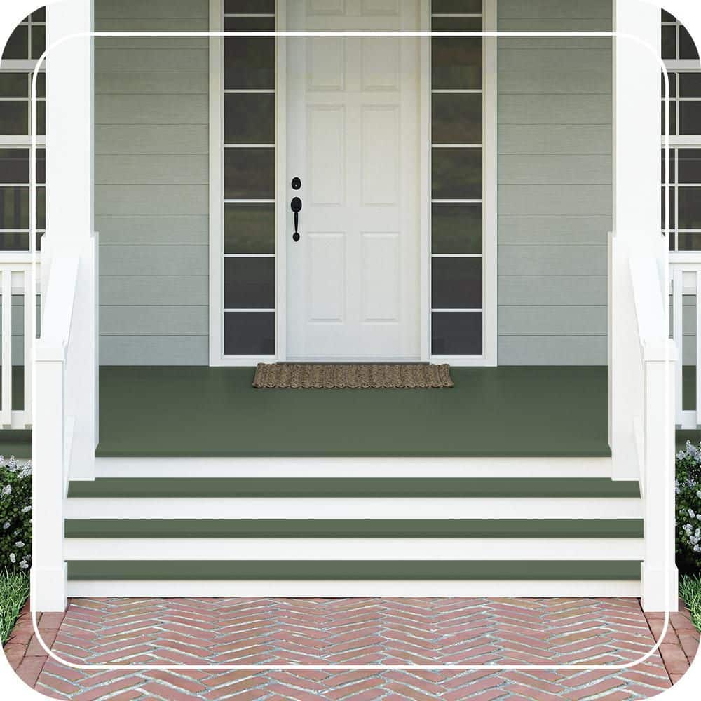 BEHR PREMIUM #PPU11-01 Textured Low-Lustre Enamel Interior/Exterior Porch and Patio Anti-Slip Floor Paint (2)