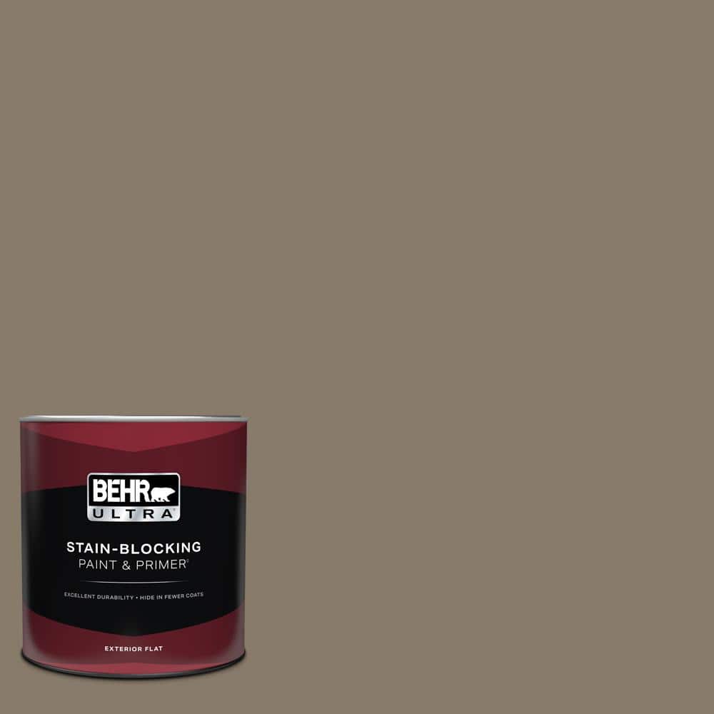 BEHR ULTRA 1 qt. #PPU7-24A Hiking Trail Flat Exterior Paint and Primer (1)