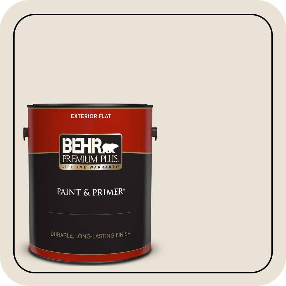 BEHR PREMIUM PLUS 1 gal. #W-F-410 Ostrich Flat Exterior Paint & Primer