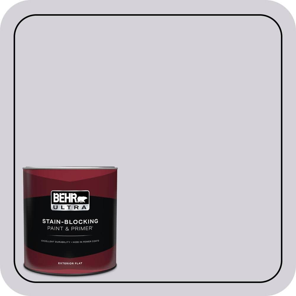 BEHR ULTRA 1 qt. #N100-2 Etude Lilac Flat Exterior Paint & Primer