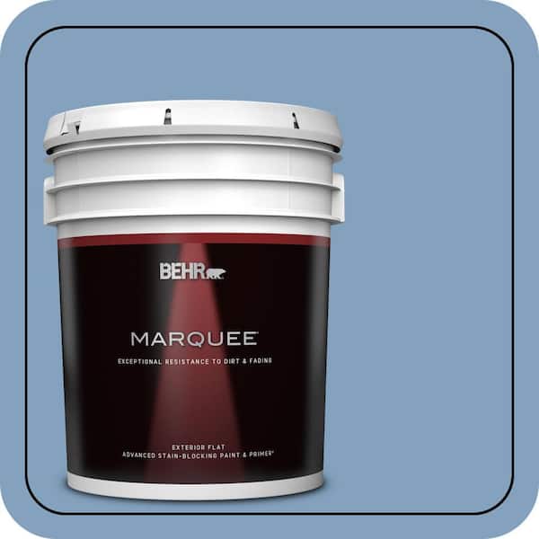 BEHR MARQUEE 5 gal. #PPU14-07 Hawaiian Sky Flat Exterior Paint & Primer (2)