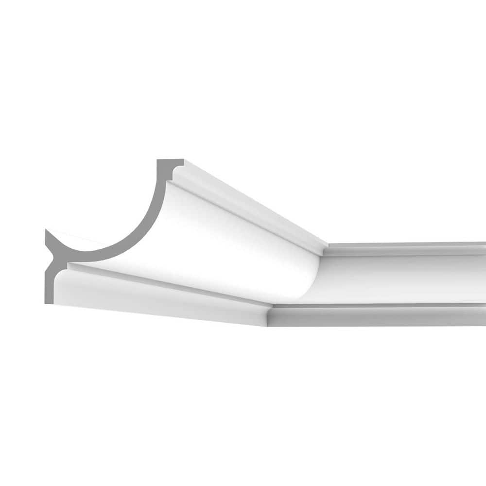 ORAC DECOR 4 in. x 4 in. x 78-3/4 in. Primed White Plain Polyurethane Crown Moulding (1)