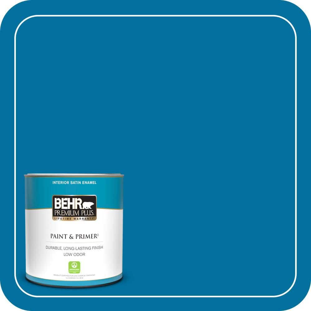 BEHR PREMIUM PLUS #550B-7 Blue Ocean Enamel Low Odor & Primer (1)