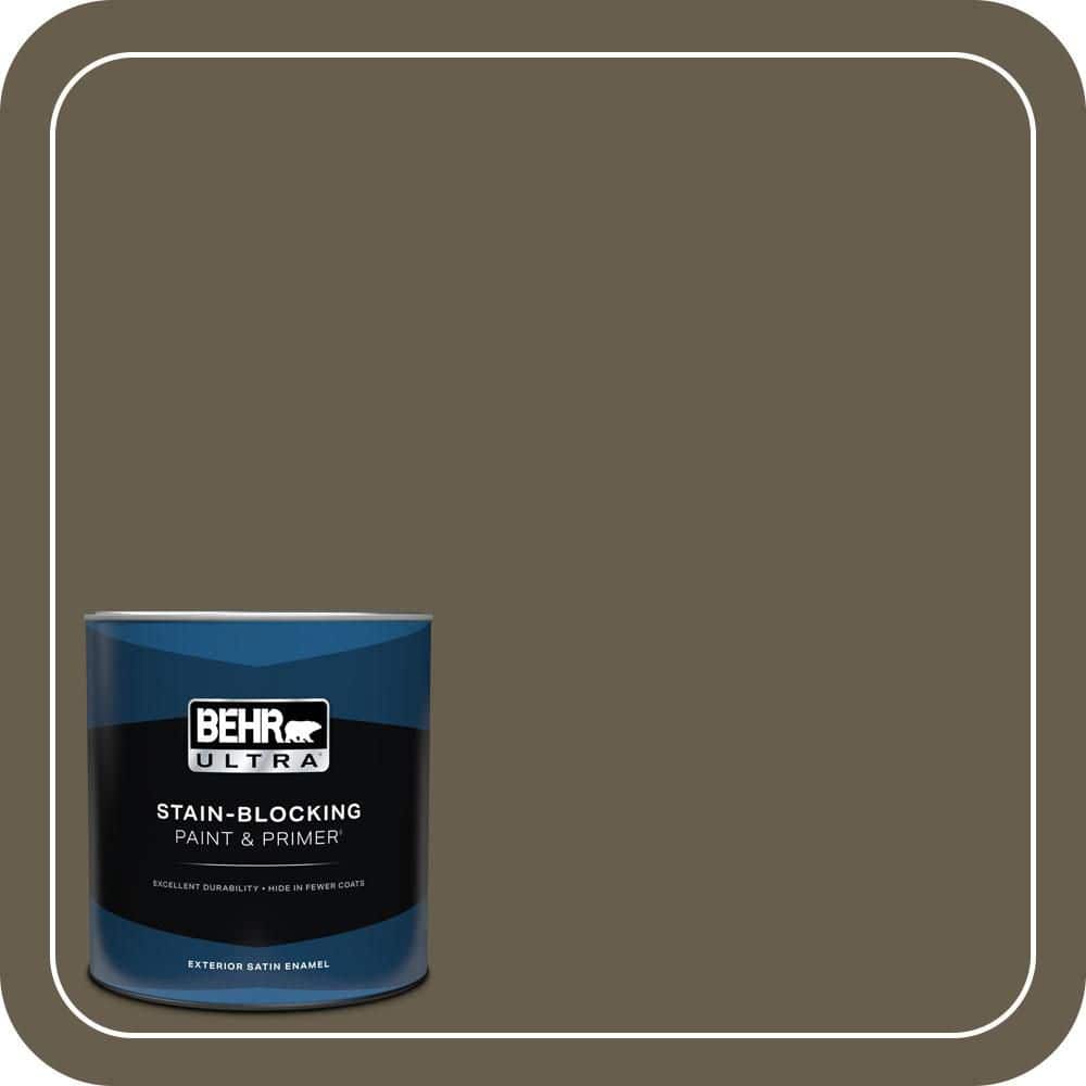 BEHR ULTRA 1 qt. #N320-7 Primitive Satin Enamel Exterior Paint & Primer
