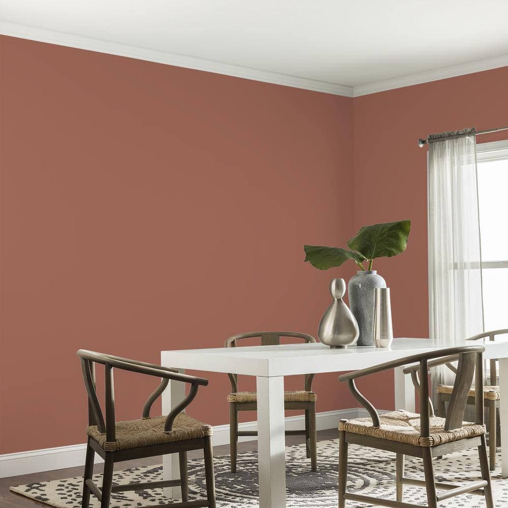 Glidden Premium 1 gal. PPG1062-6 Apple Brown Betty Eggshell Interior Latex Paint (4)