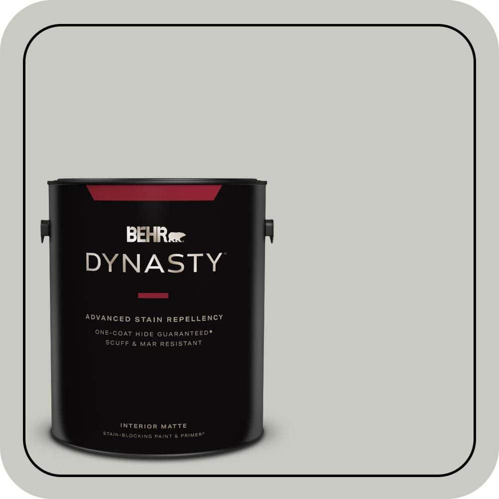 BEHR DYNASTY 1 gal. #N380-2 Heath Gray Matte Interior Stain-Blocking Paint & Primer