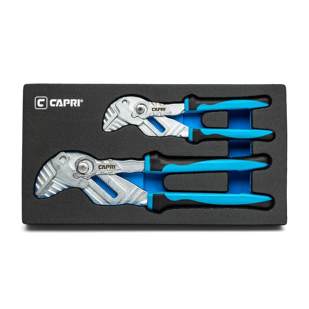 Capri Tools 7 in. and 10 in. Adjustable Pliers Wrench Set with Smooth Parallel Jaws and Soft Grip Handle (1)