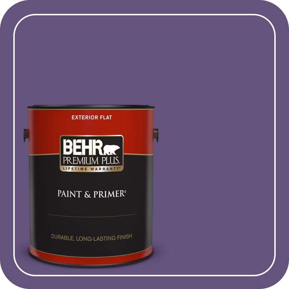 BEHR PREMIUM PLUS 1 gal. #S-G-650 Berry Syrup Flat Exterior Paint & Primer