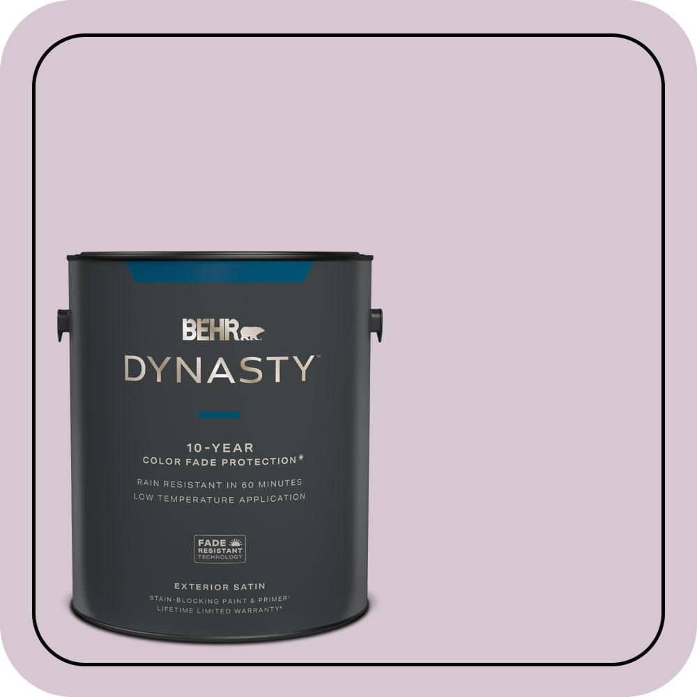 BEHR DYNASTY 1 gal. #680E-3 Rosy Lavender Satin Enamel Exterior Stain-Blocking Paint & Primer