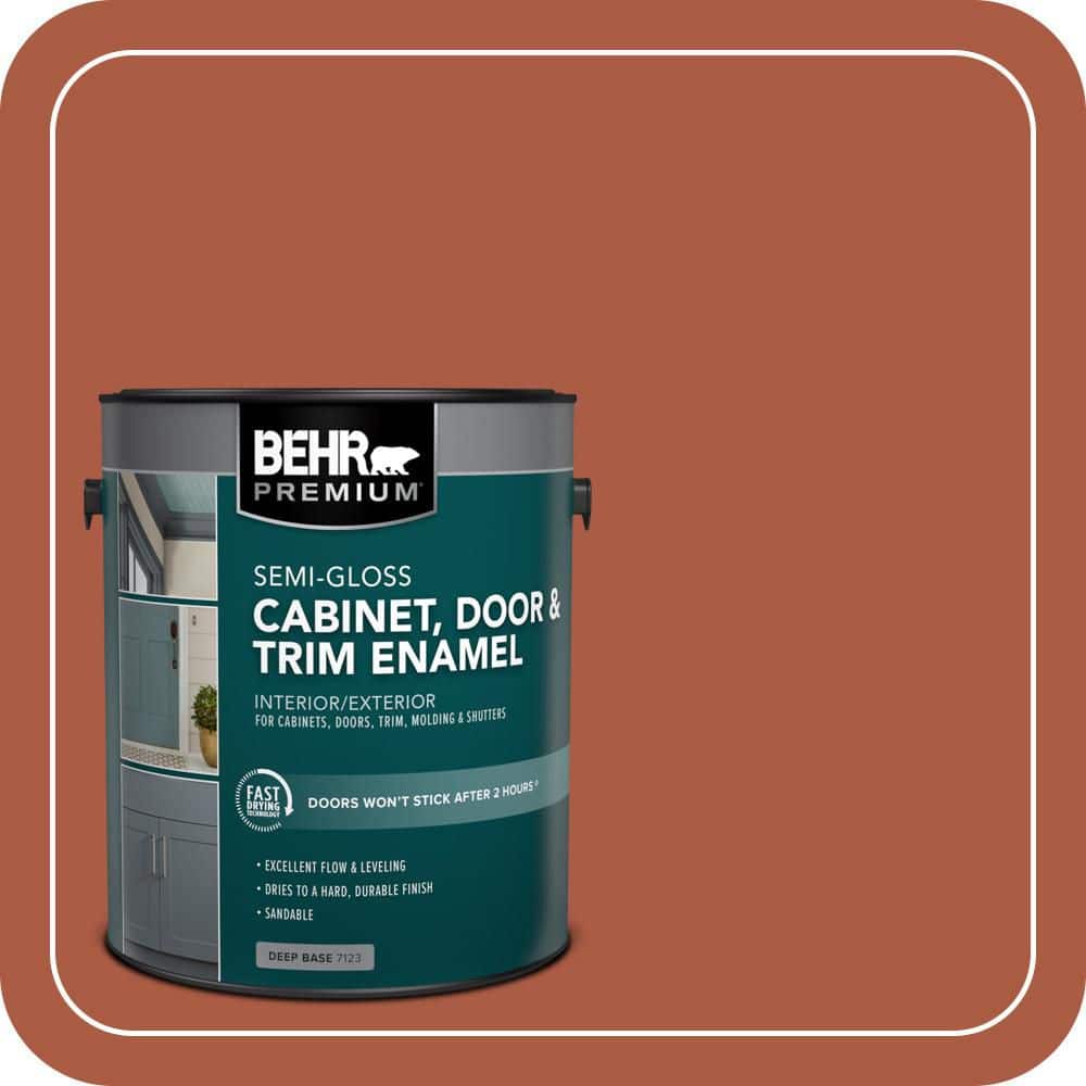 BEHR PREMIUM 1 gal. #M190-7 Colorful Leaves Semi-Gloss Enamel Interior/Exterior Cabinet, Door & Trim Paint
