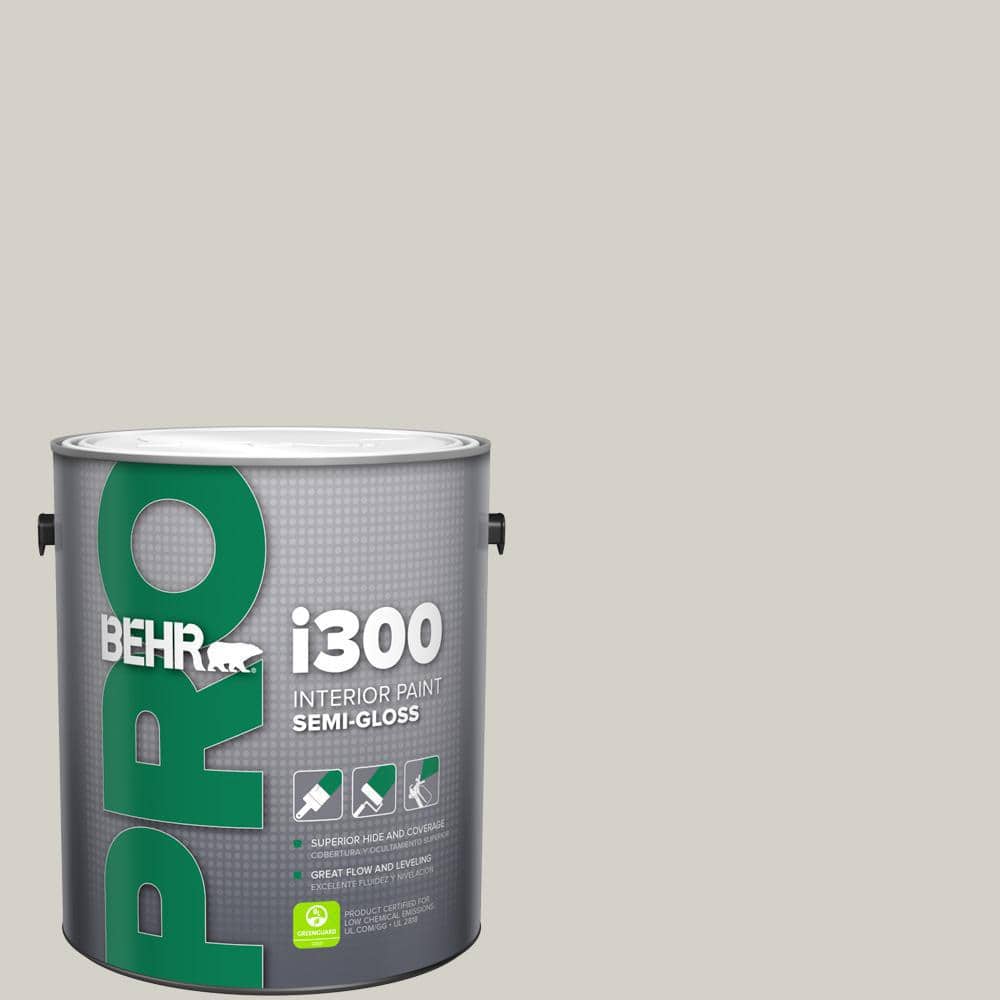 BEHR PRO 1 gal. Designer Collection #DC-014 Gray View Semi-Gloss Interior Paint
